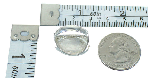 Silver Turquoise Southwestern Ring Size 5 QX84674